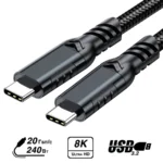 Кабель Type-C 240Вт USB 3.2 прямий