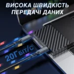 Кабель Type-C 240Вт USB 3.2 прямий