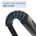 Кабель Type-C - USB-A 66Вт з дисплеєм