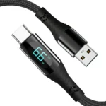 Кабель Type-C - USB-A 66Вт з дисплеєм