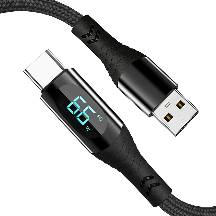 Кабель Type-C - USB-A 66Вт з дисплеєм