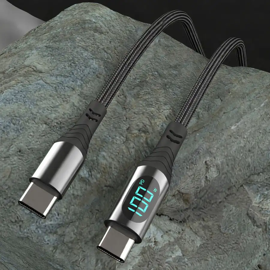Кабель Type-C PD 100Вт з екраном