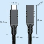 Кабель подовжувач Type-C 240Вт USB 3.2 прямий
