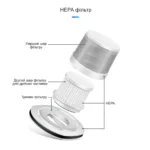 Автомобільний пилосос з компресором EG-110 Білий - Зображення 4